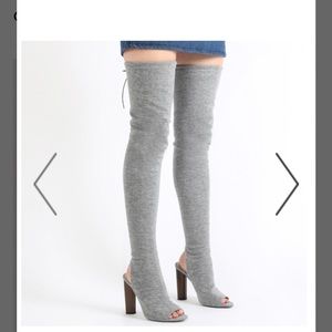 Thigh high T shirt boots